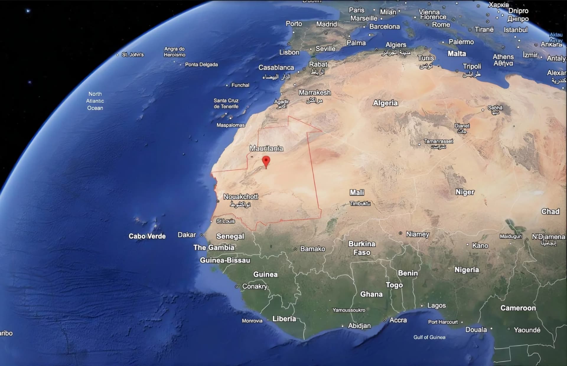 Mauritania Map