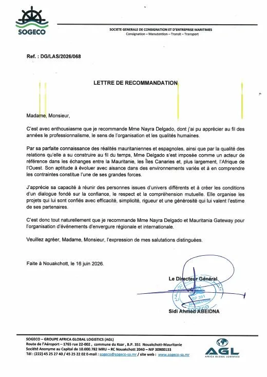 SOGECO — Lettre de Recommandation