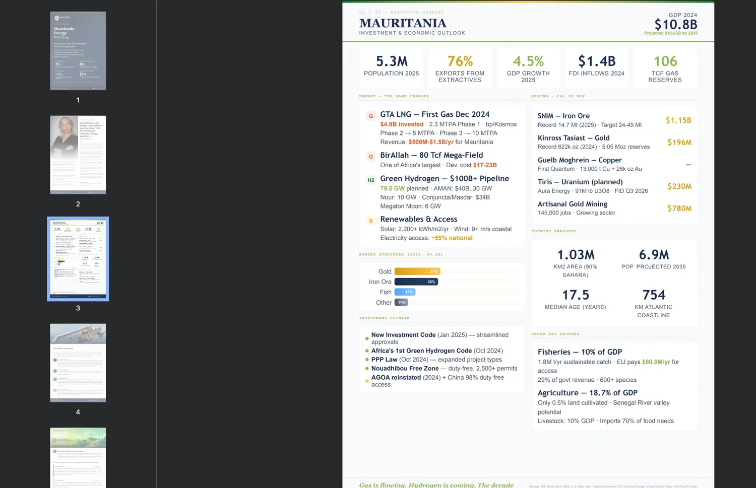 Investment and Economic Outlook: Mauritania's key indicators at a glance