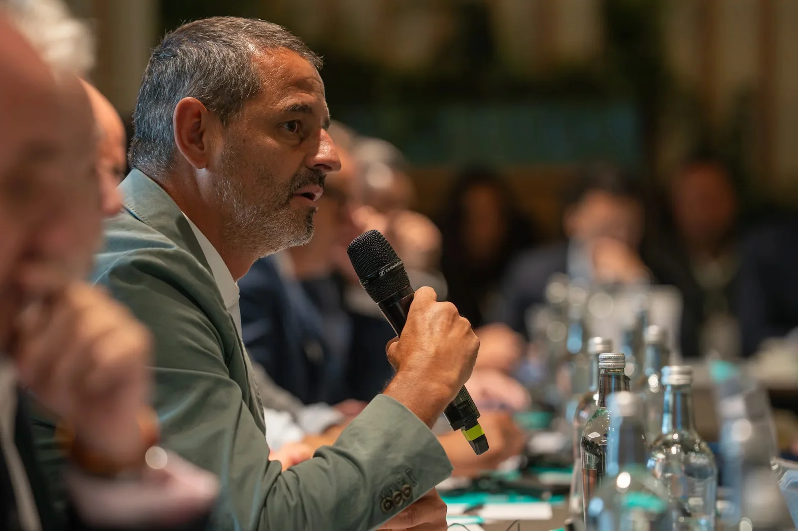 A delegate takes the floor during the discussion