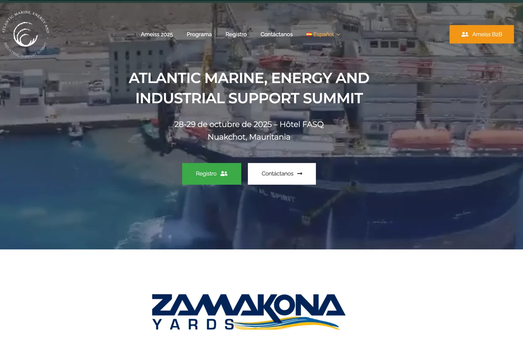 AMEISS 2025 summit homepage, Spanish edition