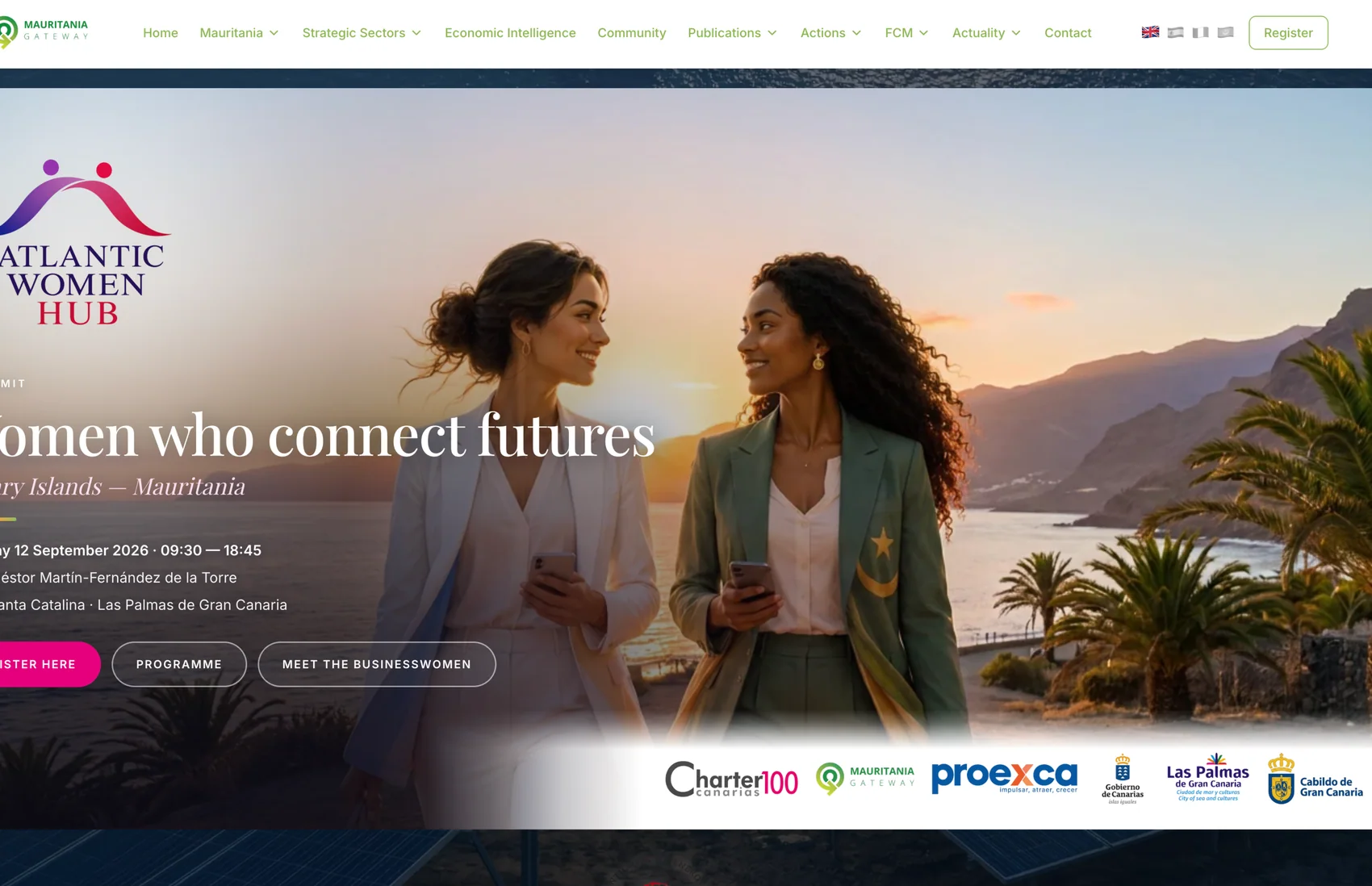 Atlantic Women Hub 2026 summit page, programme and businesswomen directory
