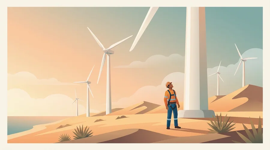 Wind turbine technician: coastal wind farm operations