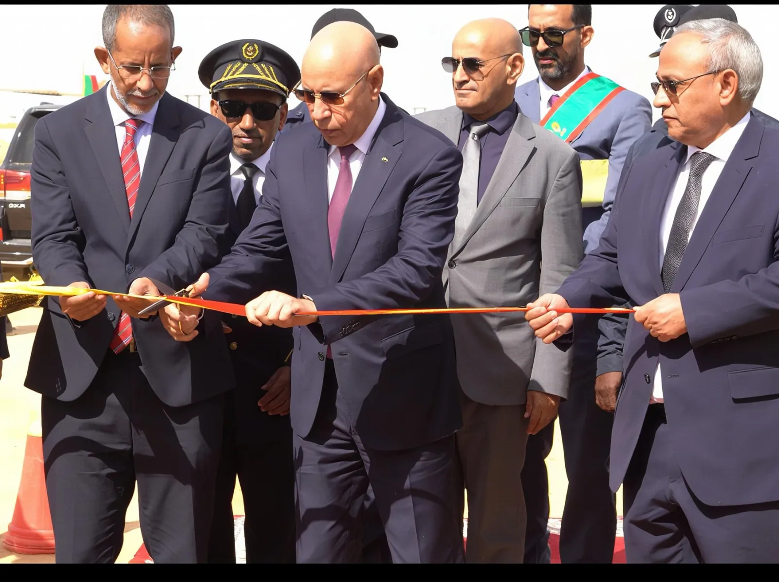 SNIM infrastructure inauguration, Zouérate • December 2025. Archive photo: SNIM; not the El Aouj project.
