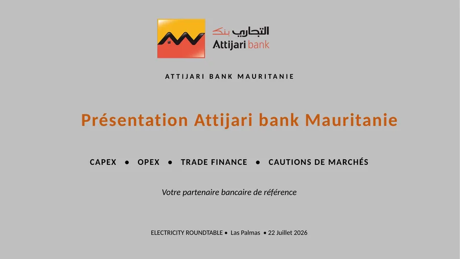 Cover of the Attijari Bank Mauritania presentation
