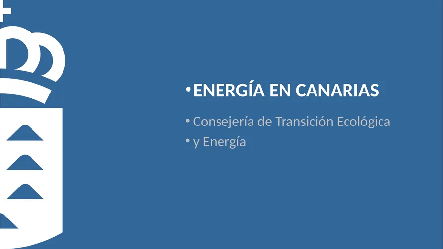 Cover of the Energía en Canarias presentation