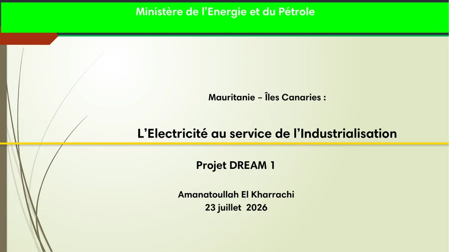 Cover of the Project DREAM 1 presentation
