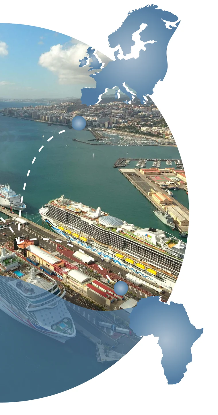 The Port of Las Palmas between Europe, Africa and the Americas